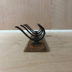 Hooks with wooden base