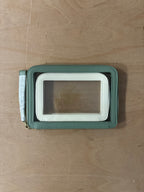 Stackers green and cream clear pouch set