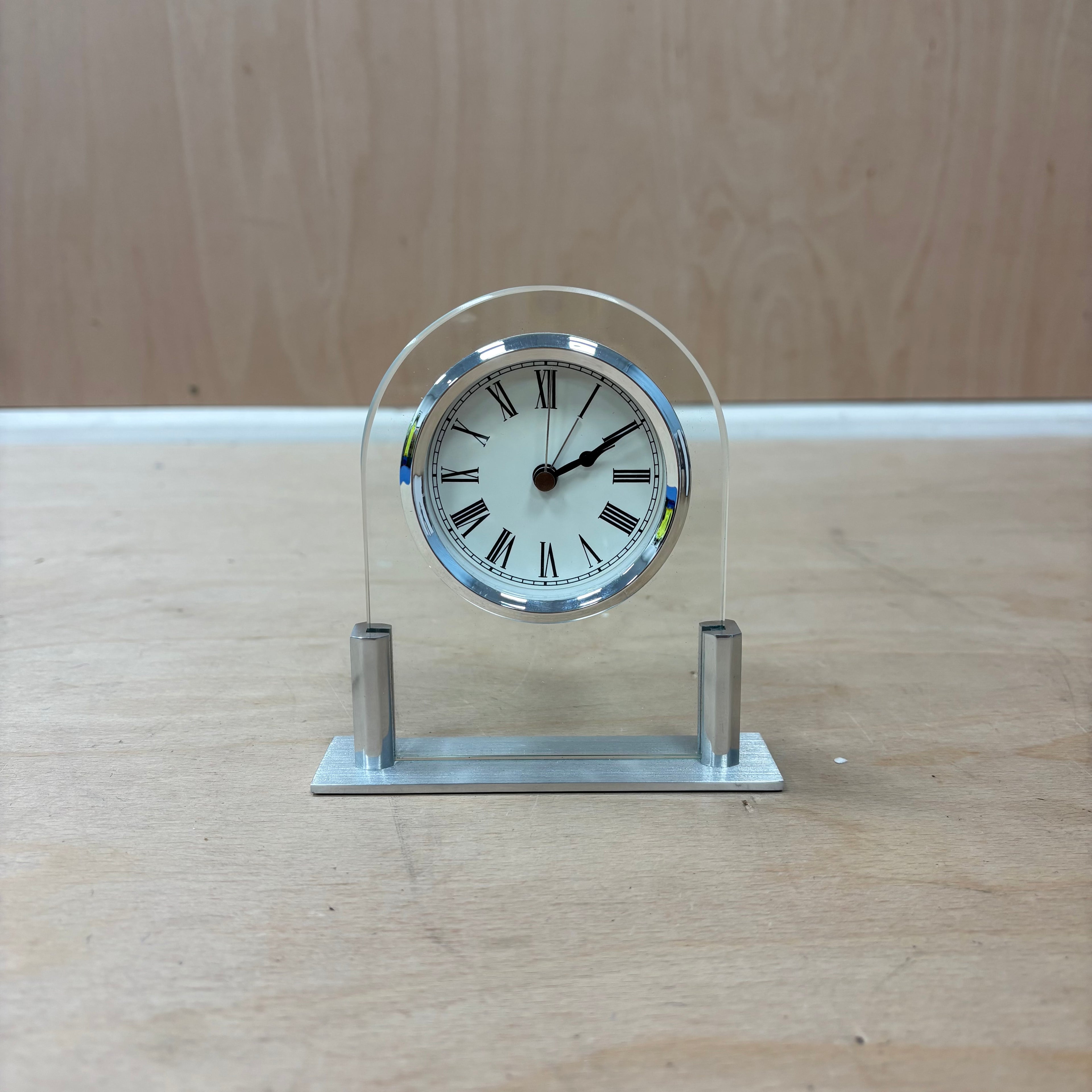 Marks & spencer mini alarm clock – silver & clear acrylic – new in box