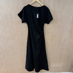 River island jersey black maxi dress size small brand new