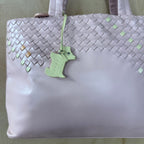 Radley vintage rare pink leather lattice design handbag