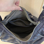 Calvin klein purple shoulder bag textured leather look