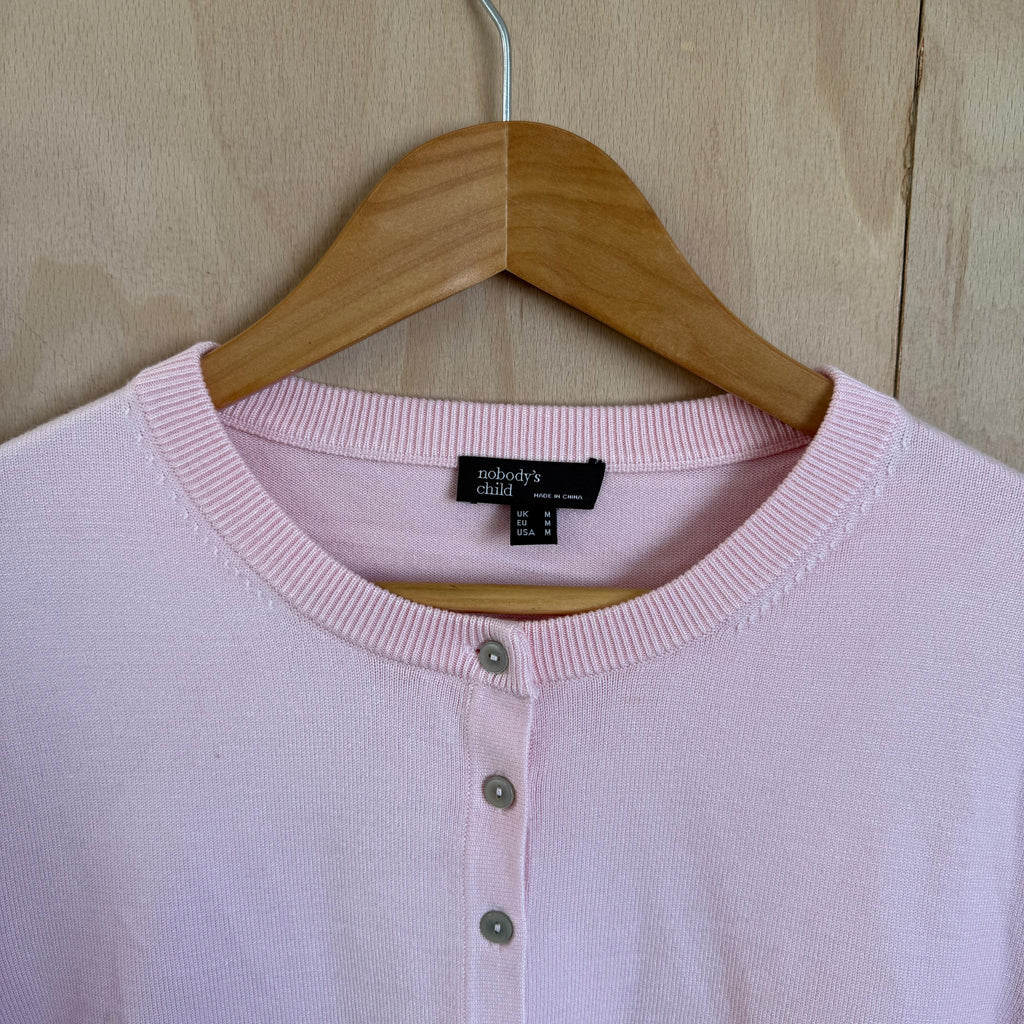 Nobody's child pale pink cardigan size medium