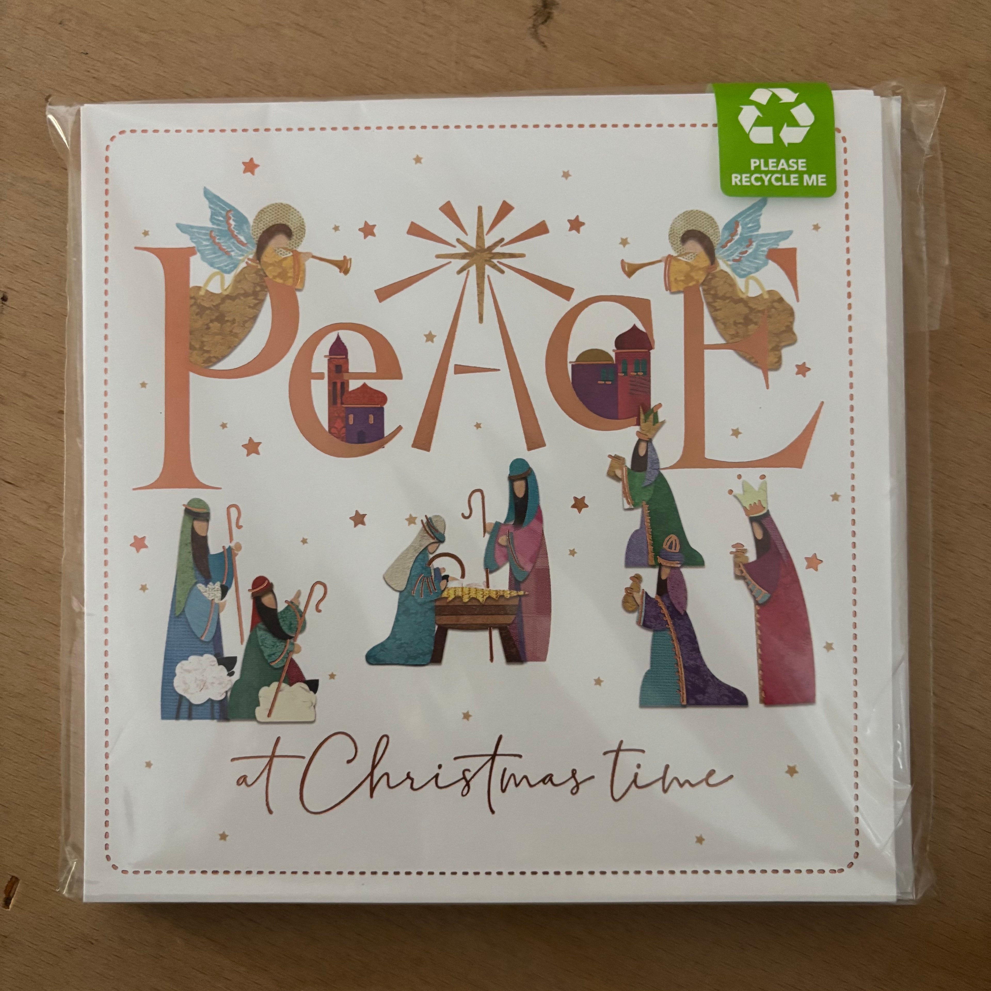Peace at christmas 10 pack christmas cards