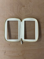 Stackers green and cream clear pouch set