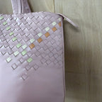 Radley vintage rare pink leather lattice design handbag