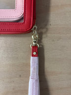Stackers red and pink clear pouch set