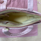 Radley vintage rare pink leather lattice design handbag