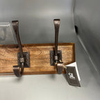 Hooks with wooden base