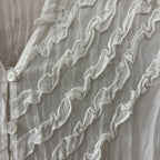 Allison taylor sheer white blouse size medium