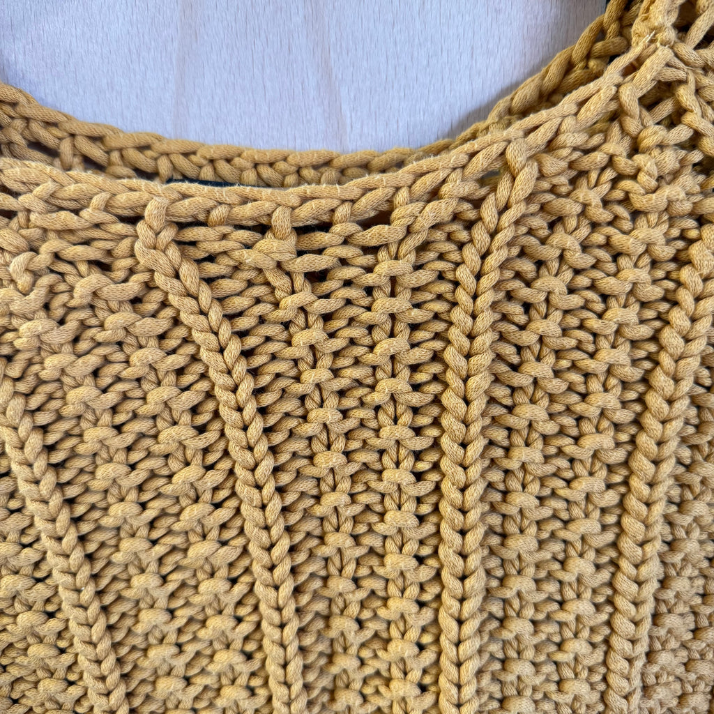 Massimo dutti cable knit orange jumper size small