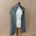 Steve madden houndstooth black and white check scarf