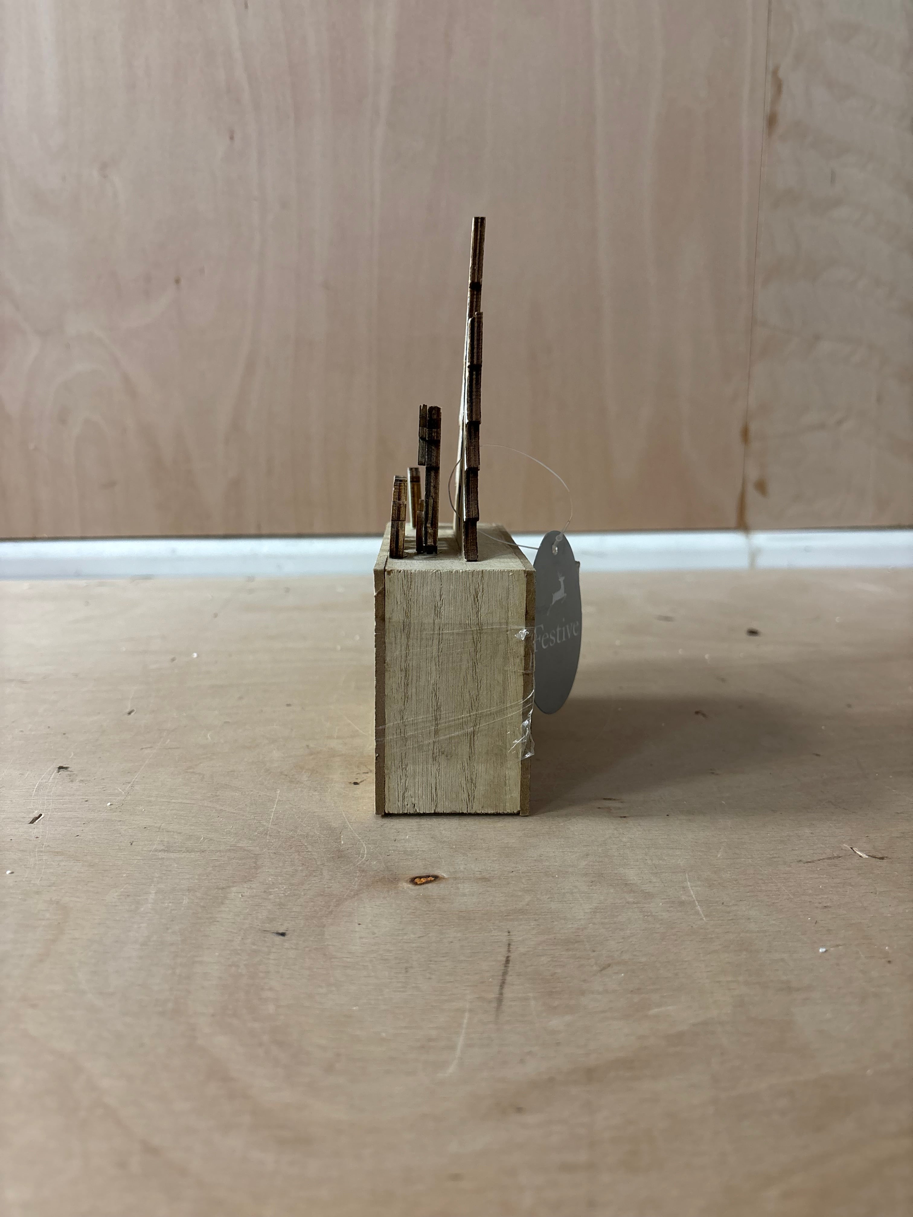 Festive wooden christmas countdown calendar