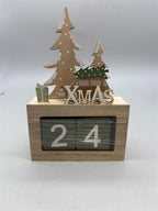 Festive wooden christmas countdown calendar