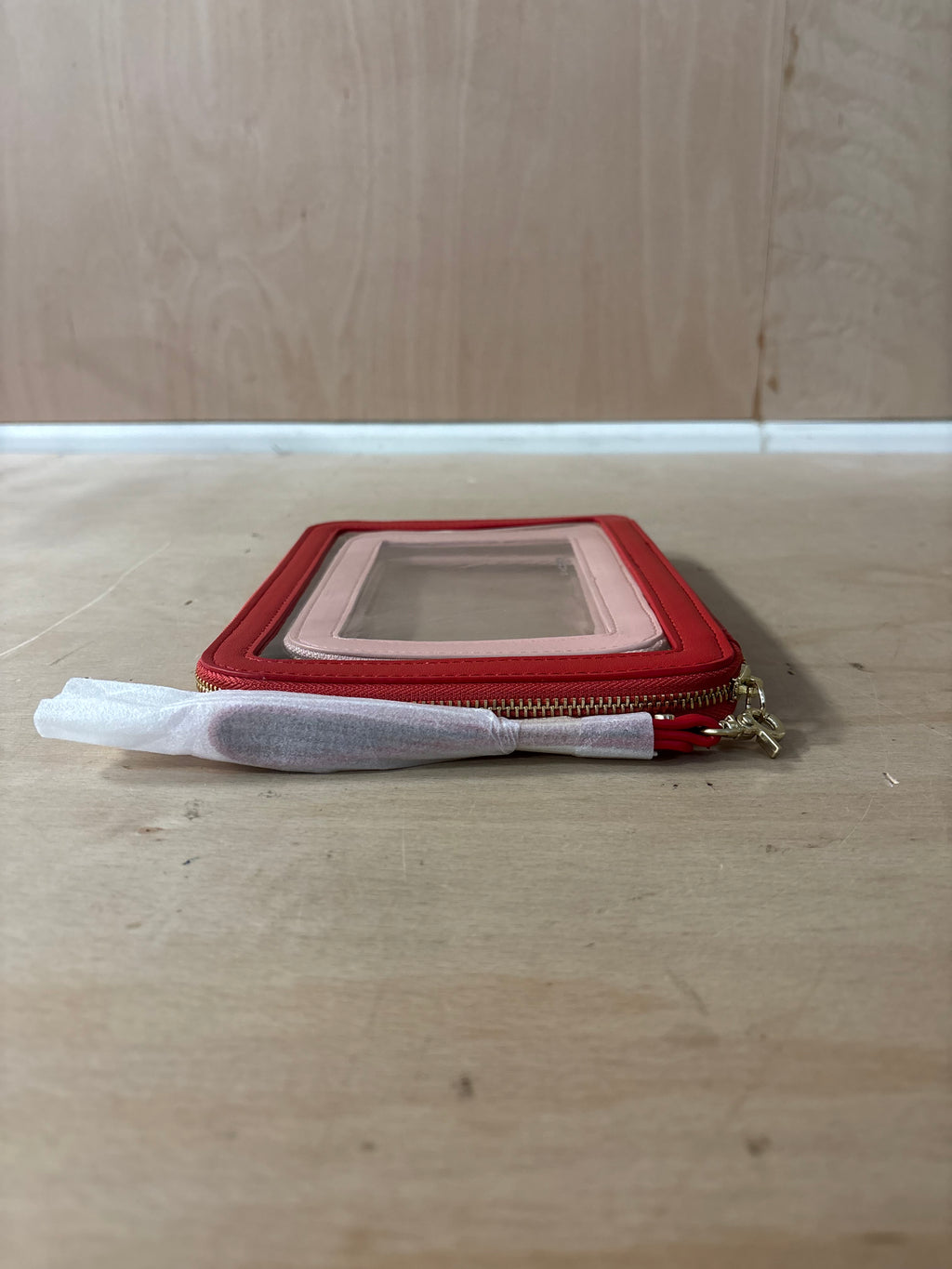 Stackers red and pink clear pouch set