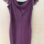 Wallis vintage purple floaty maxi dress size 12 petite