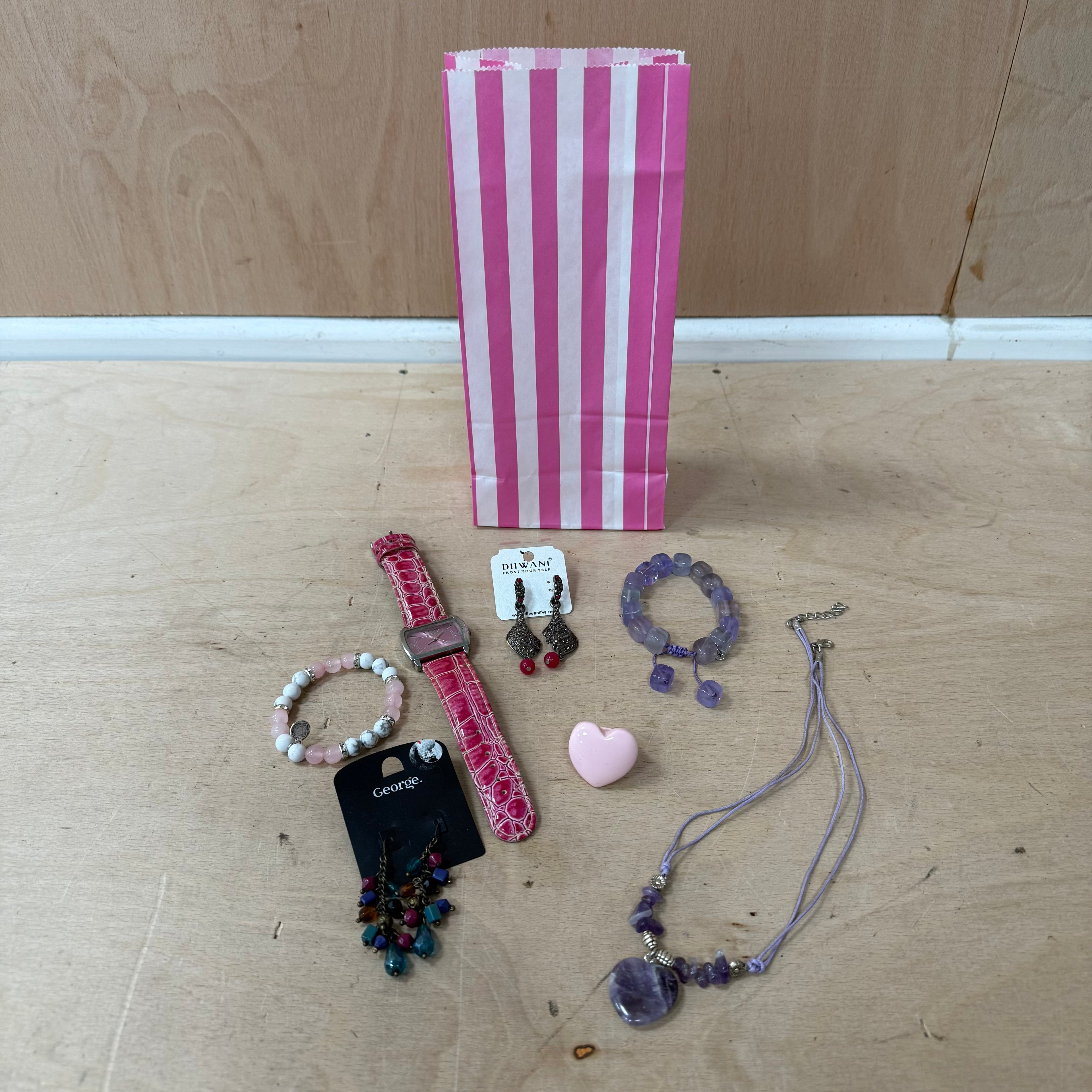 Pink/purple jewellery bundle ladies