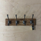 Hooks with wooden base