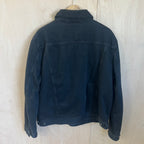 Men's C&A black denim shearling jacket size XL
