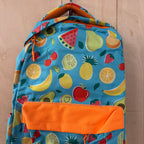 Snug children's backpack for school with fruit pattern