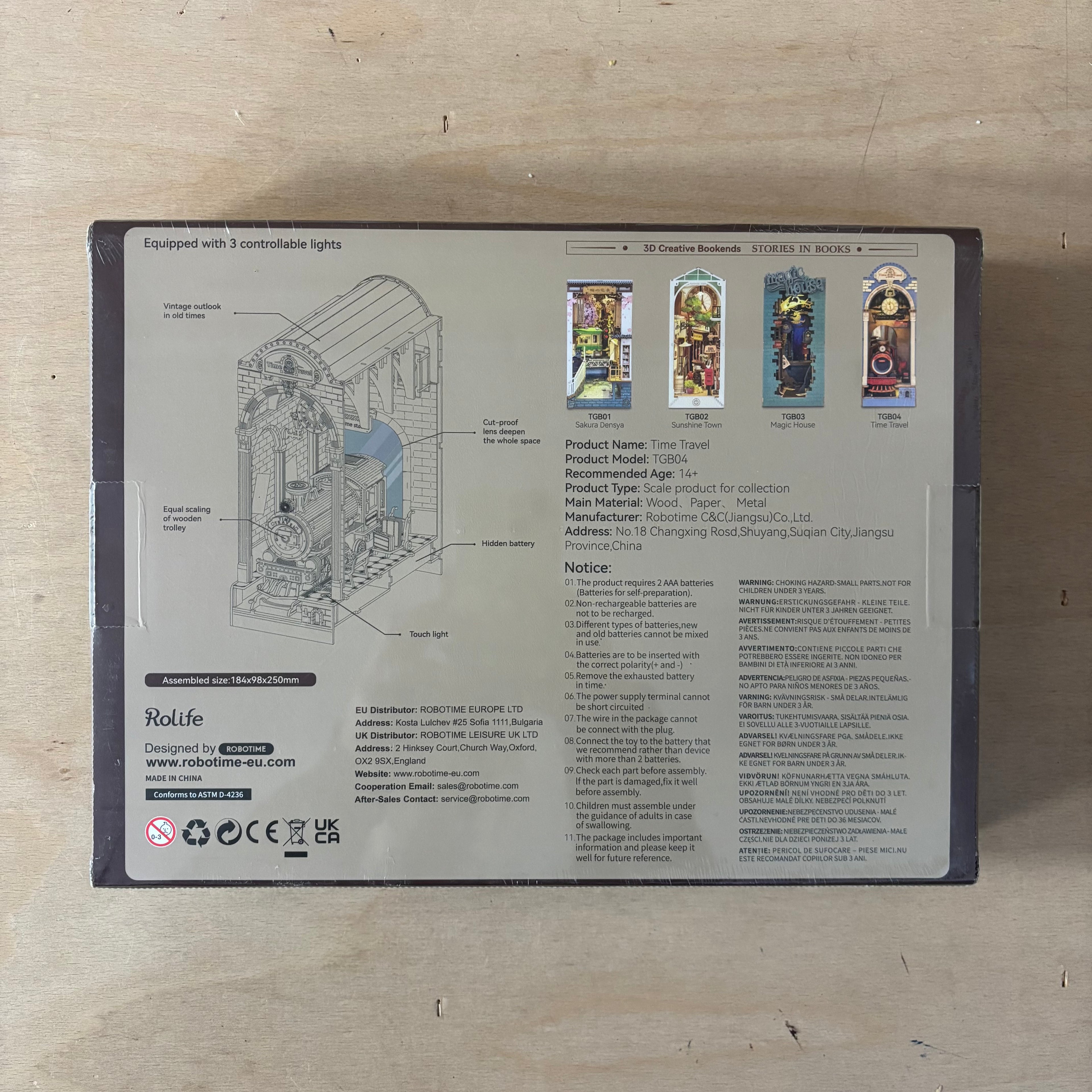 Rolife 3D creative bookends time travel