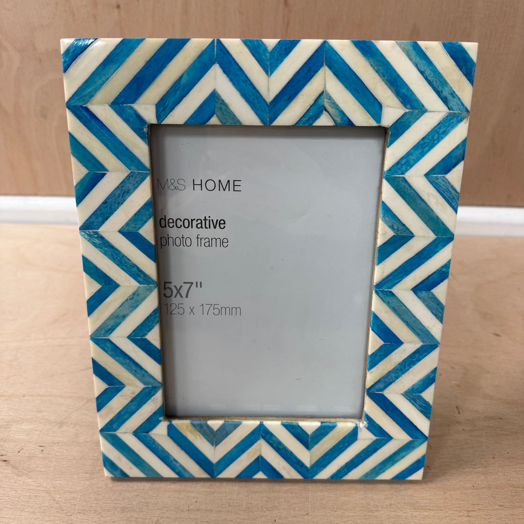 M&S home decorative blue frame 5x7"