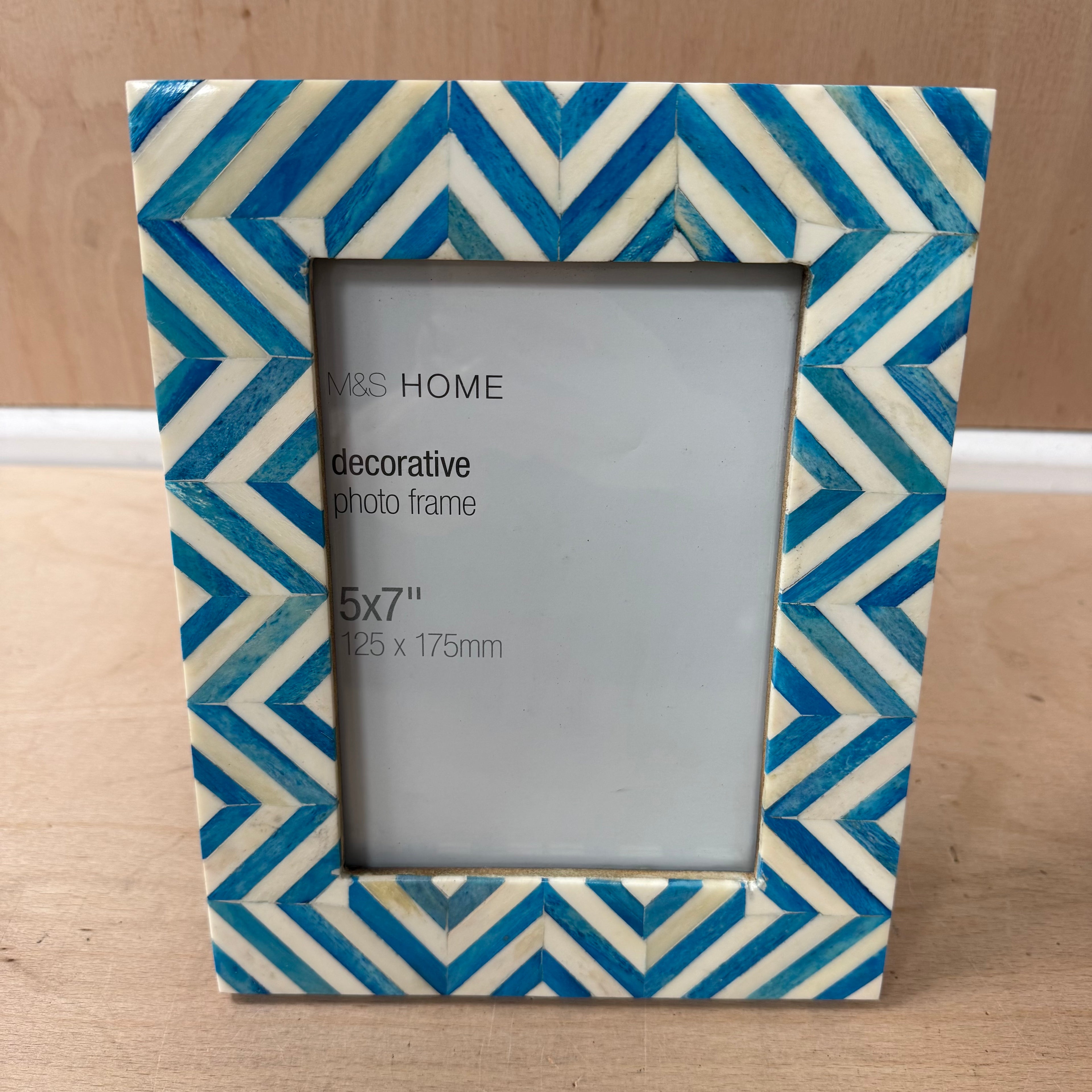 M&S home decorative blue frame 5x7"