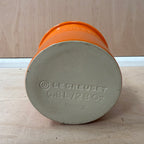 Le creuset orange stoneware jar + lid 0.8L