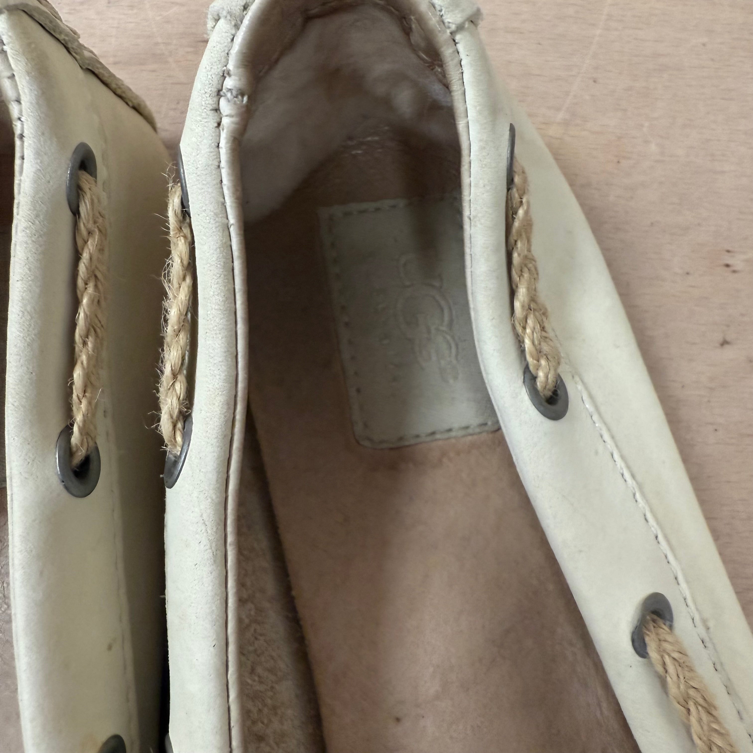 UGG beige loafer boat shoe size 7