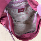 Radley pink nylon shoulder bag with detachable mini purse