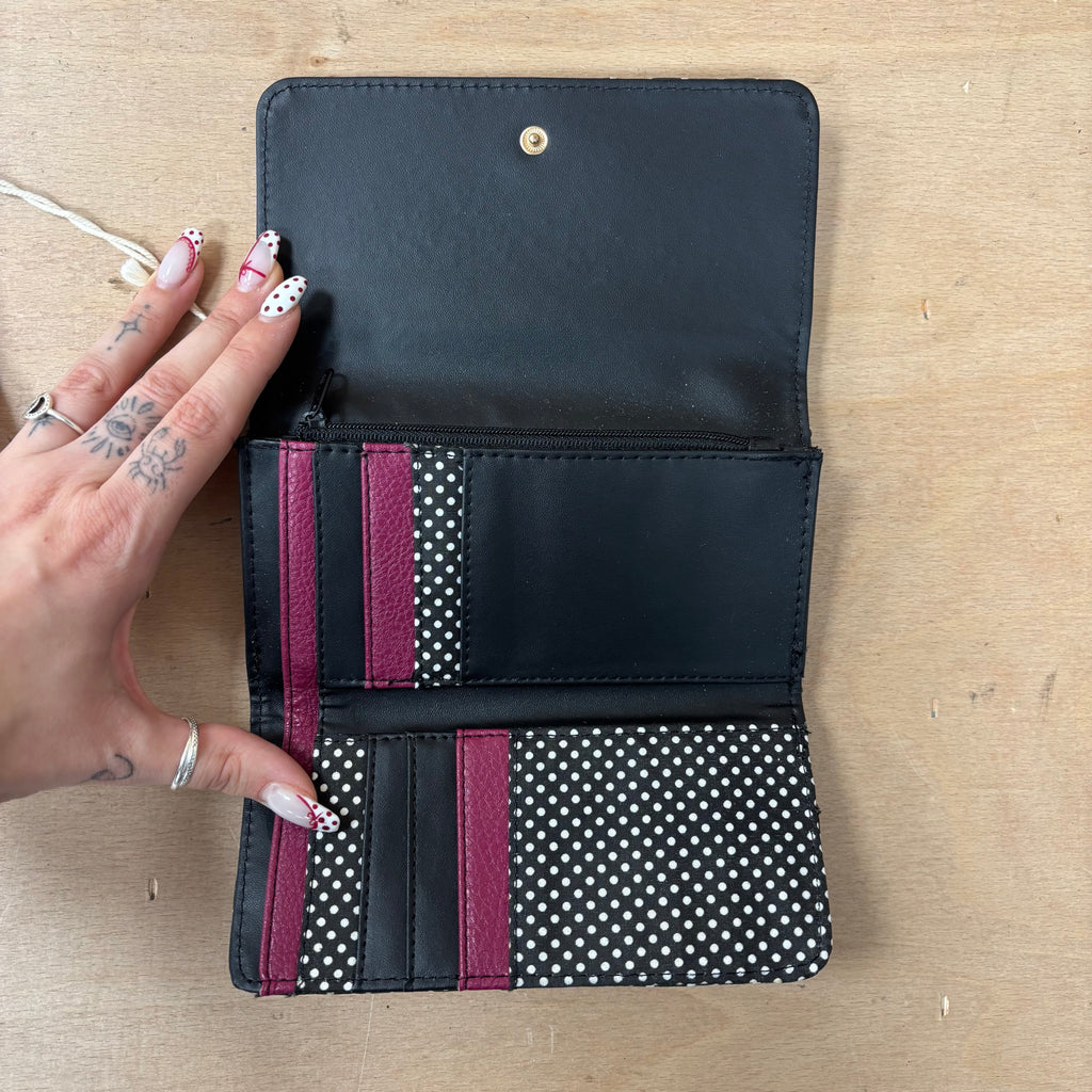 BHS cat design purple purse