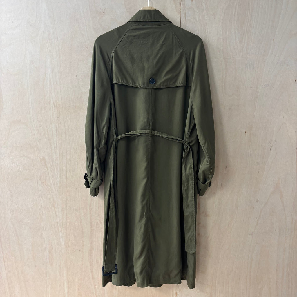 Zara outwear green trench coat size small