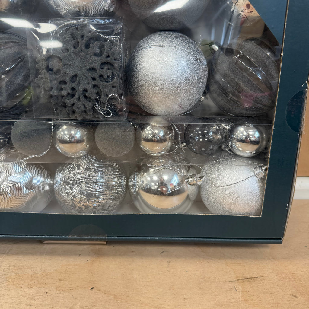 Next grey bauble collection 50 pack