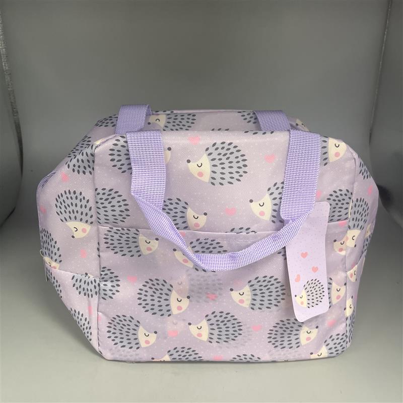 Hedgehog lilac lunch bag