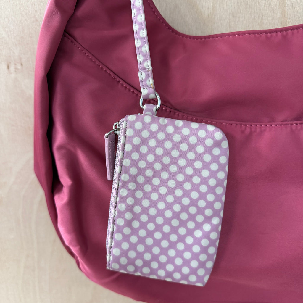 Radley pink nylon shoulder bag with detachable mini purse
