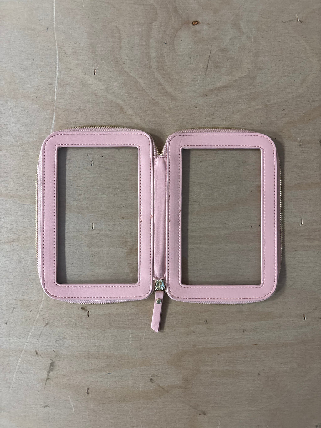 Stackers red and pink clear pouch set