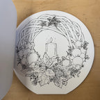 Christmas wreaths colouring book