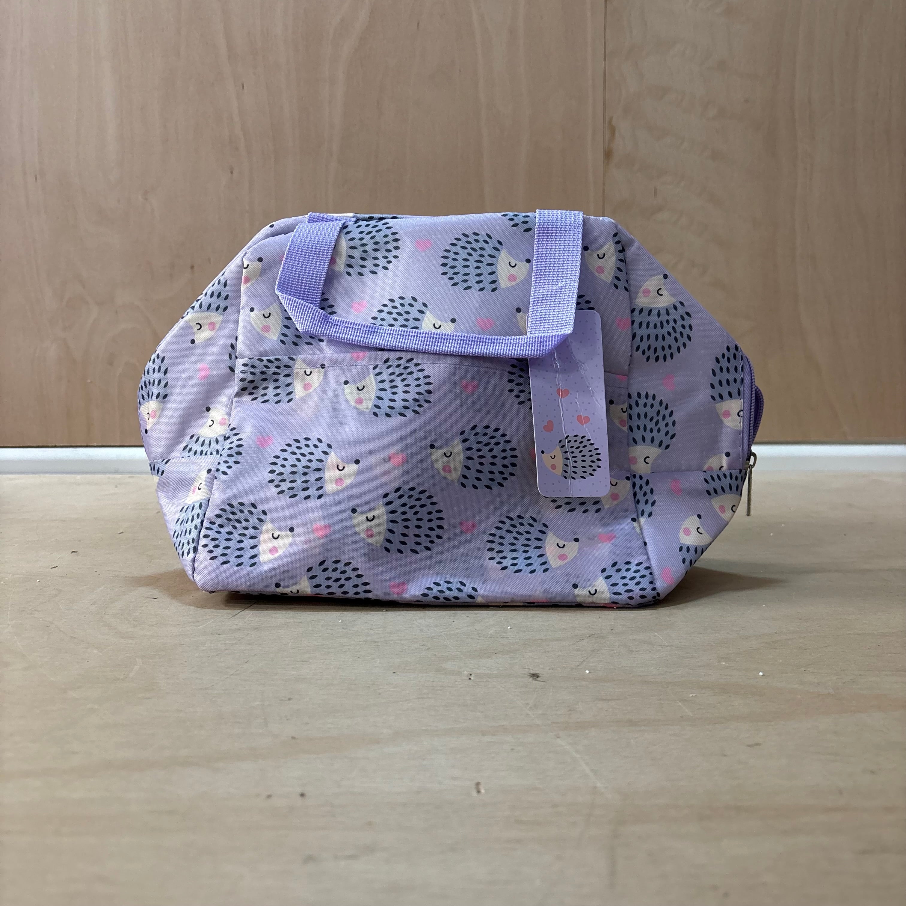 Hedgehog lilac lunch bag