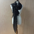 Vintage old label atmosphere animal print scarf