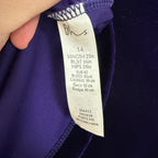 BHS vintage purple velvet bodycon dress size 14