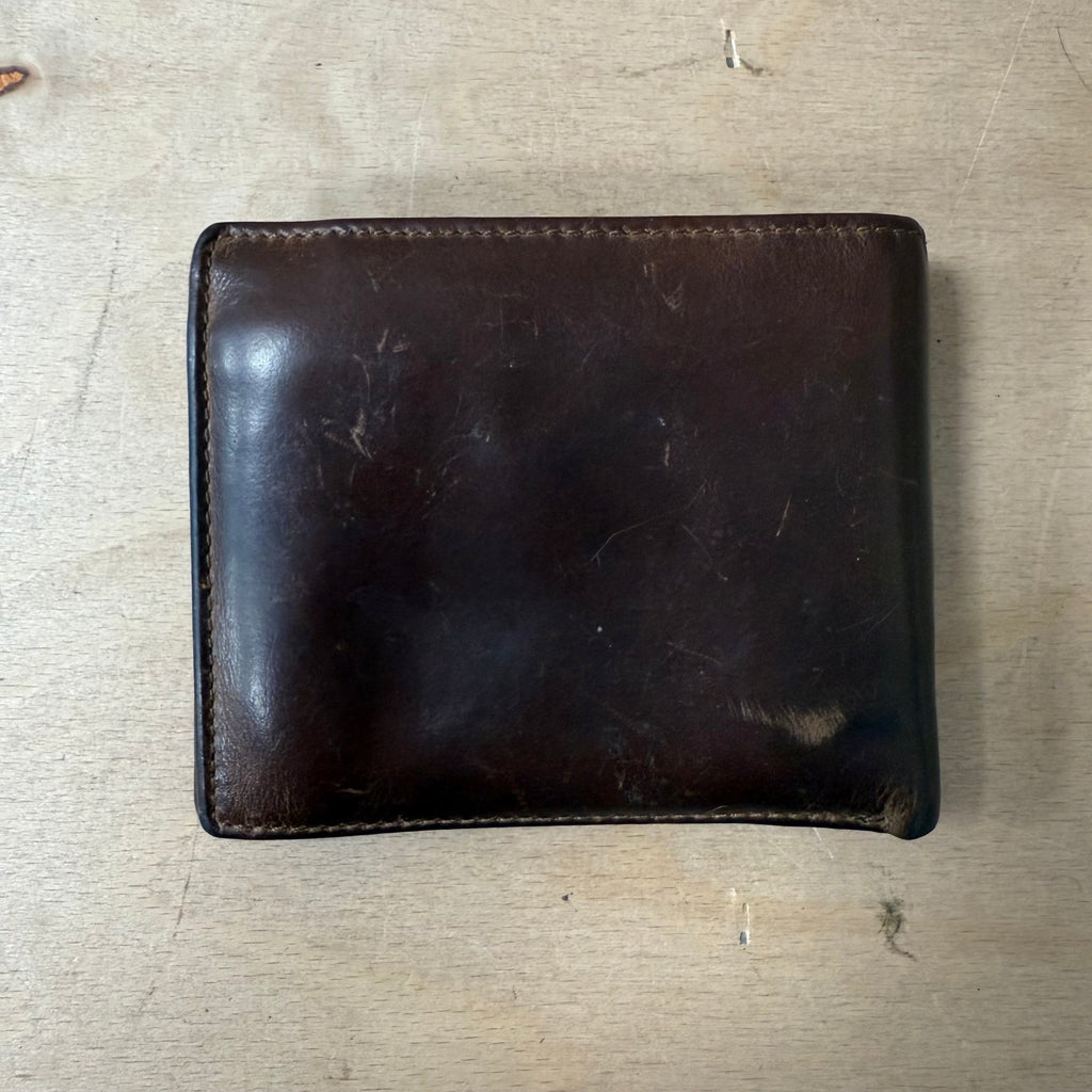 Fossil men's brown leather wallet