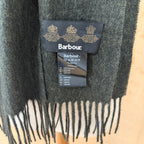 Barbour lambswool scarf seaweed green one size