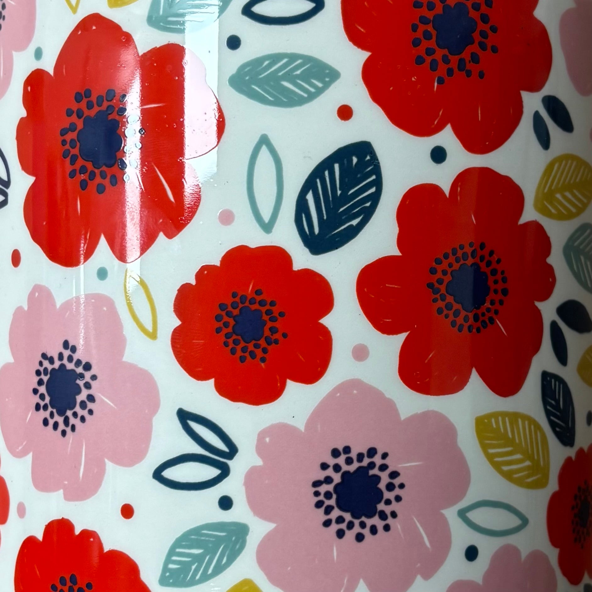 Poppy fields ceramic indoor plant pot