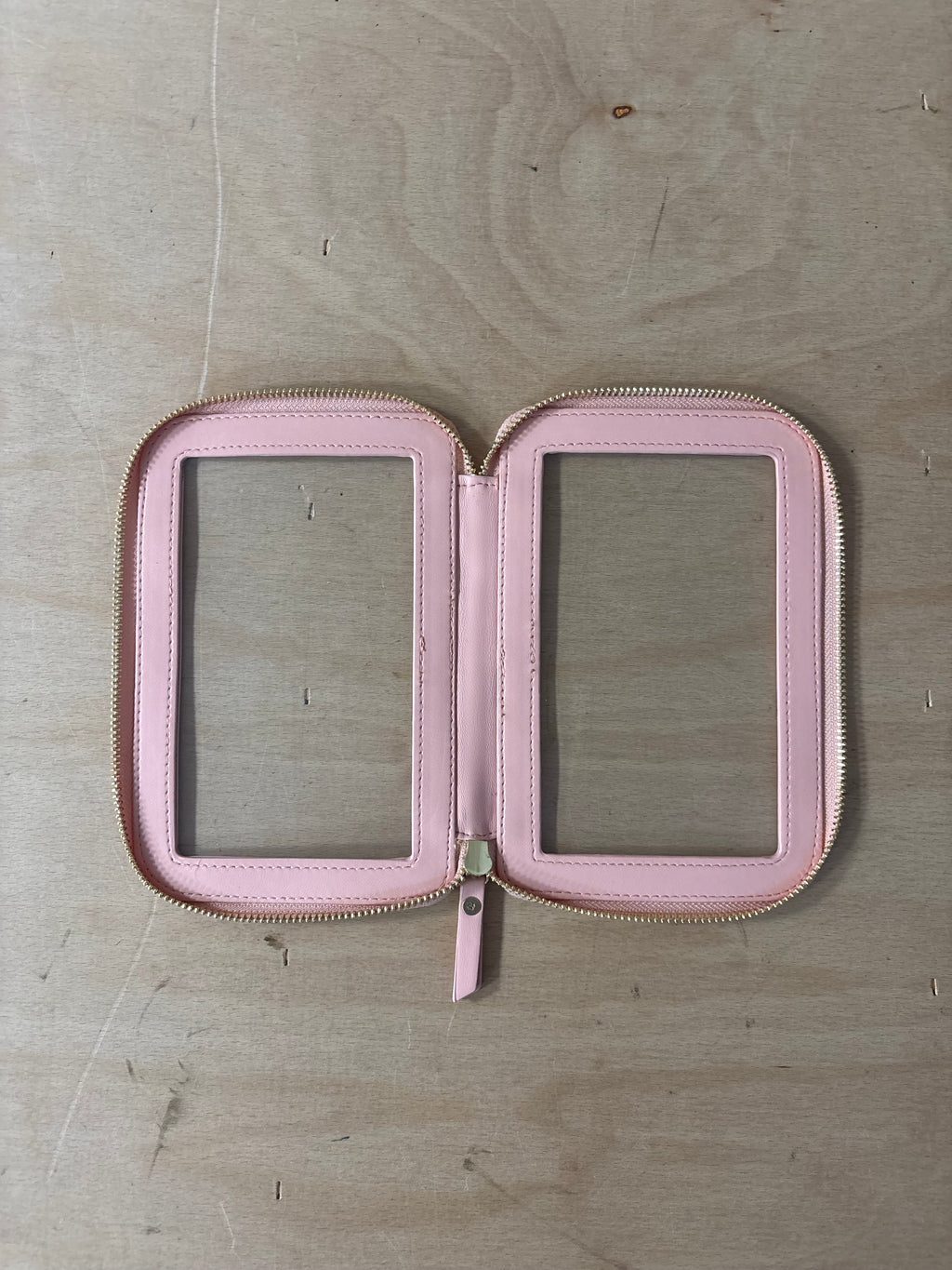 Stackers red and pink clear pouch set