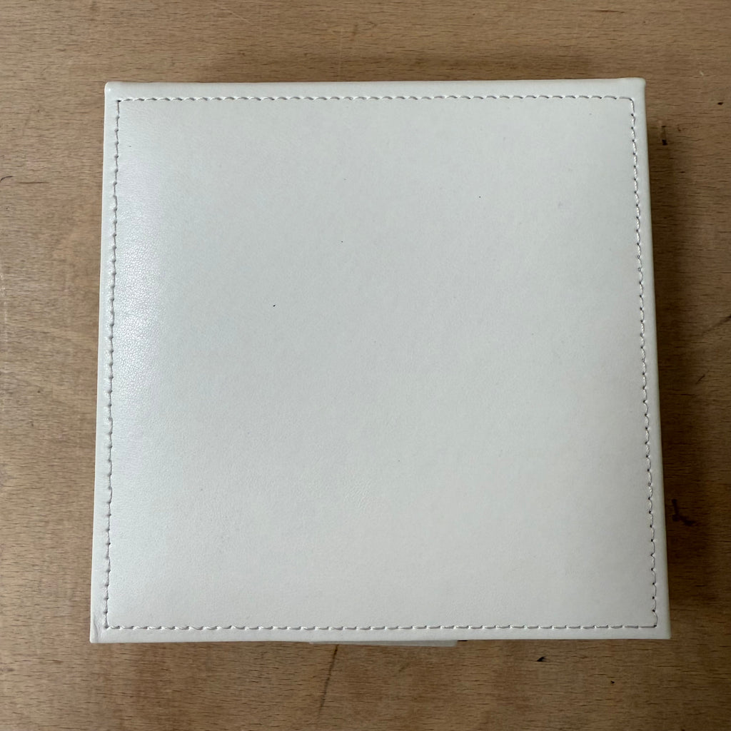 Stackers white leather charm bracelet travel jewellery organiser Xmas gift