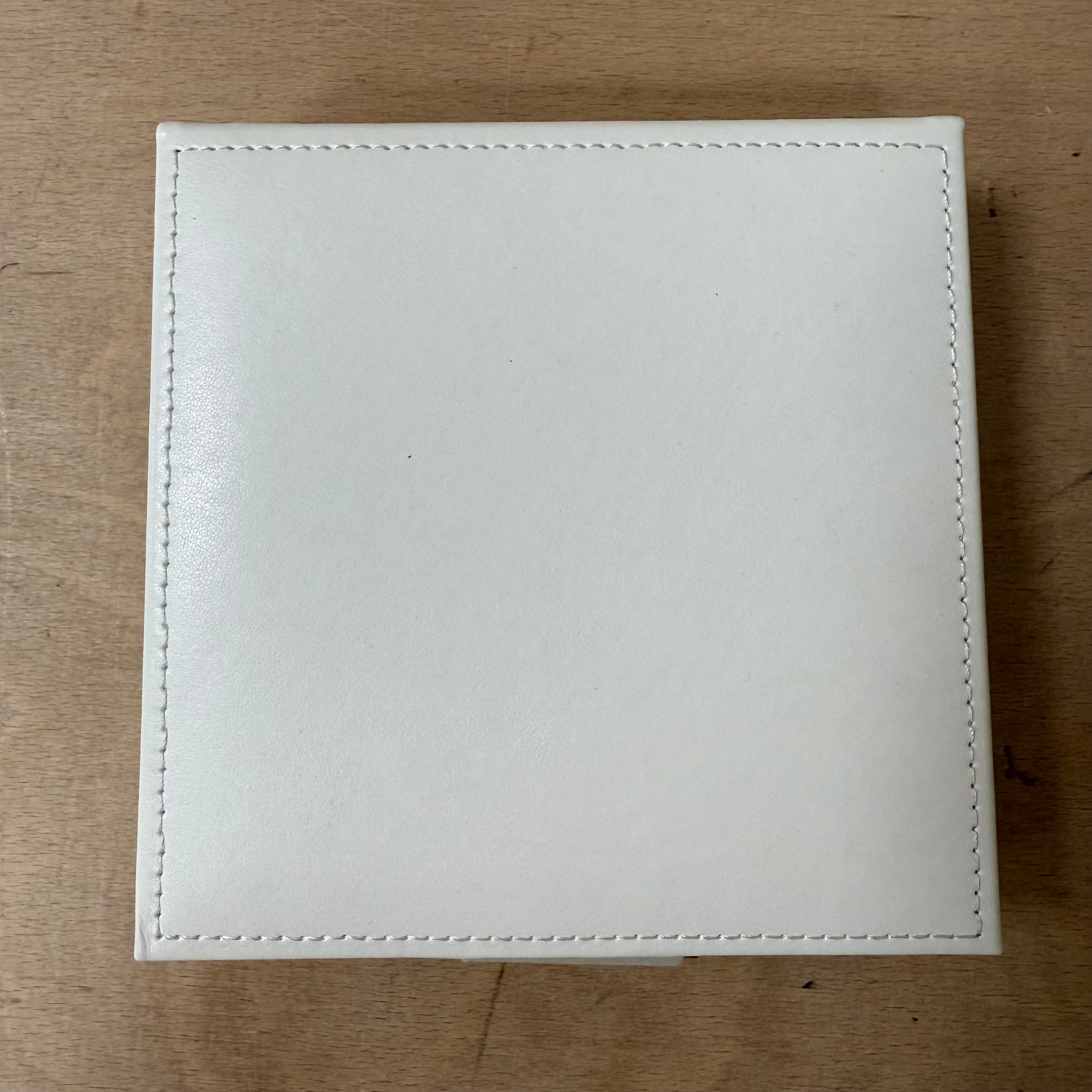 Stackers white leather charm bracelet travel jewellery organiser Xmas gift