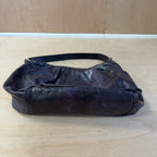 Calvin klein purple shoulder bag textured leather look