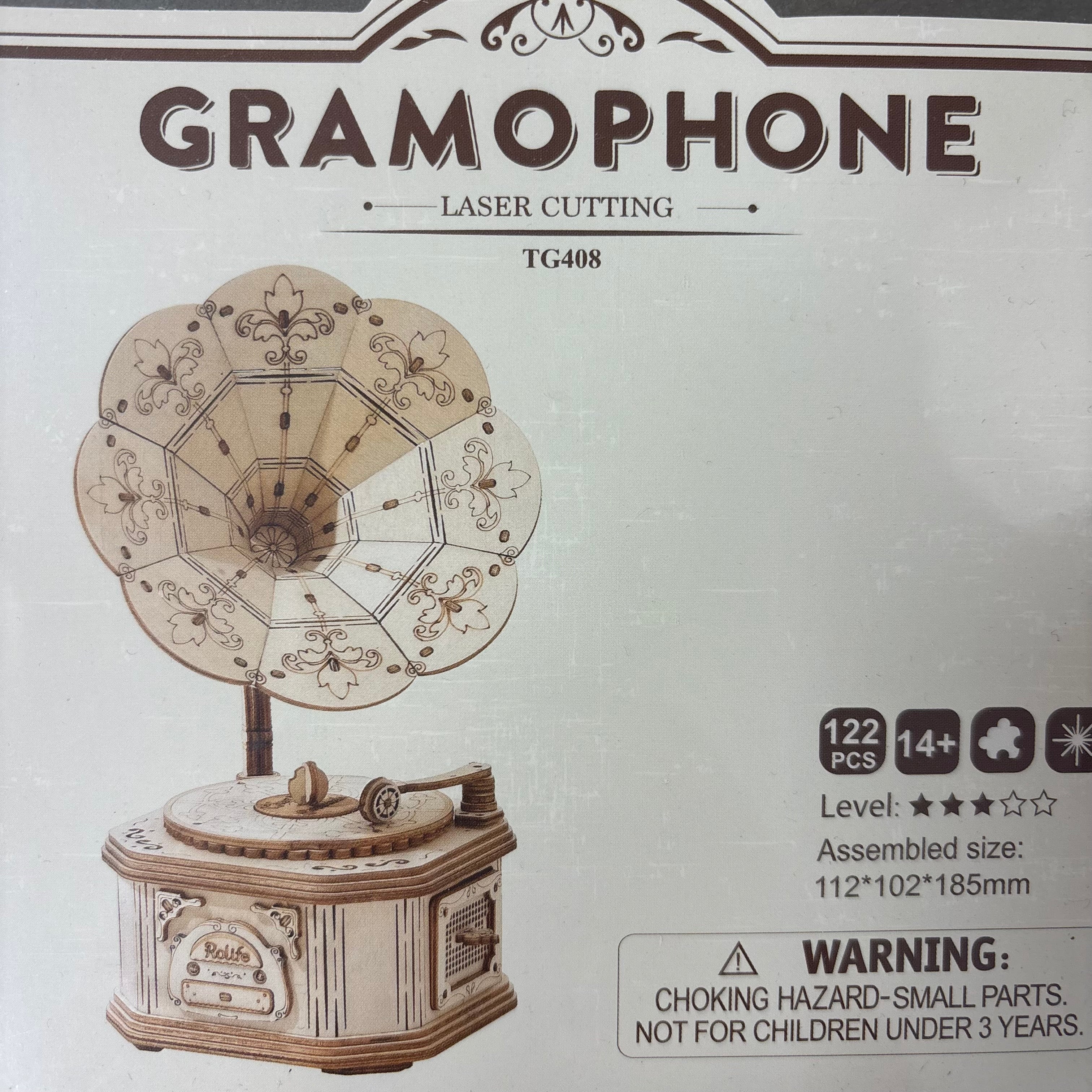 Rolife 3D gramophone wooden puzzle
