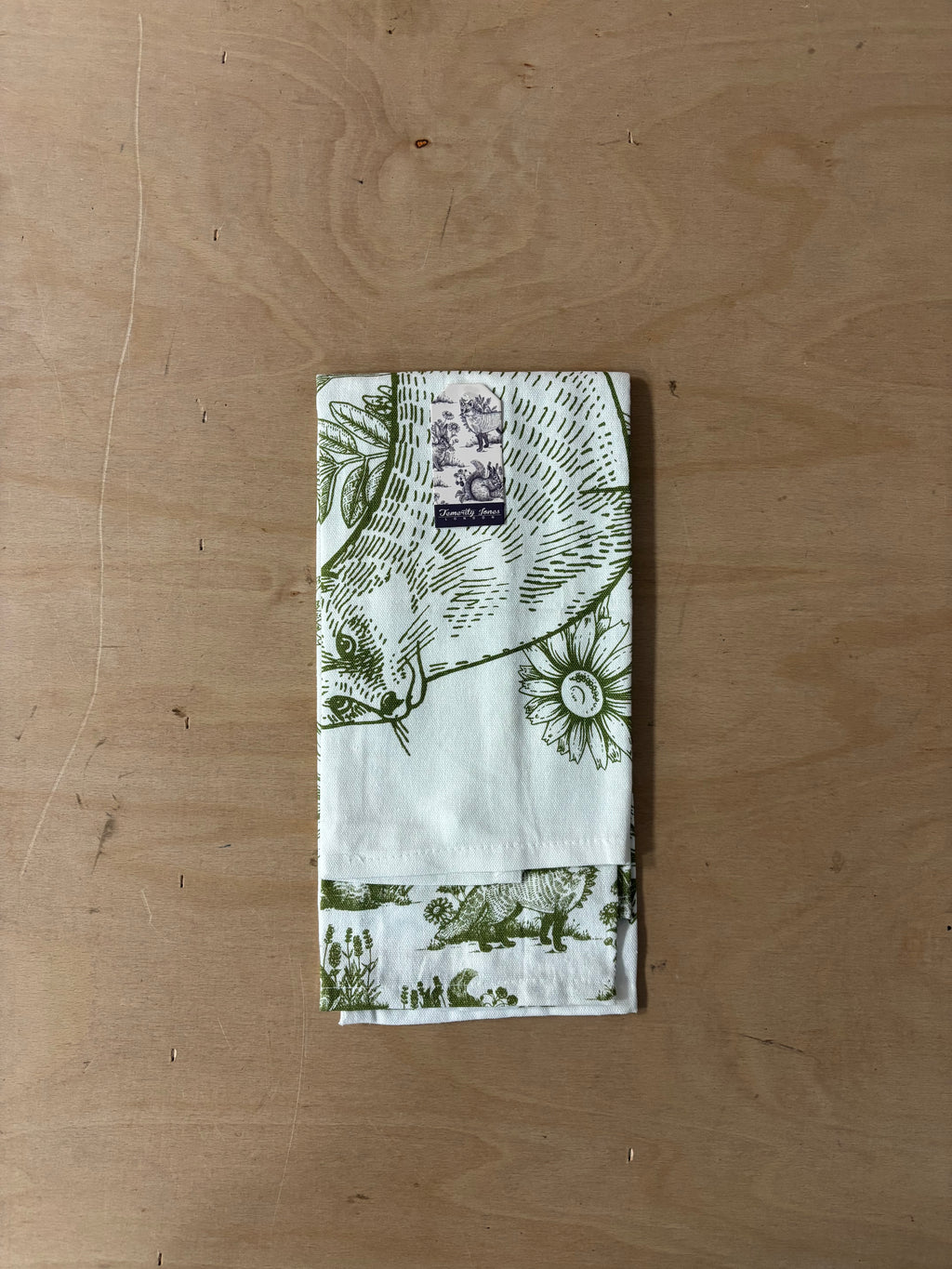 Woodland forest tea towel