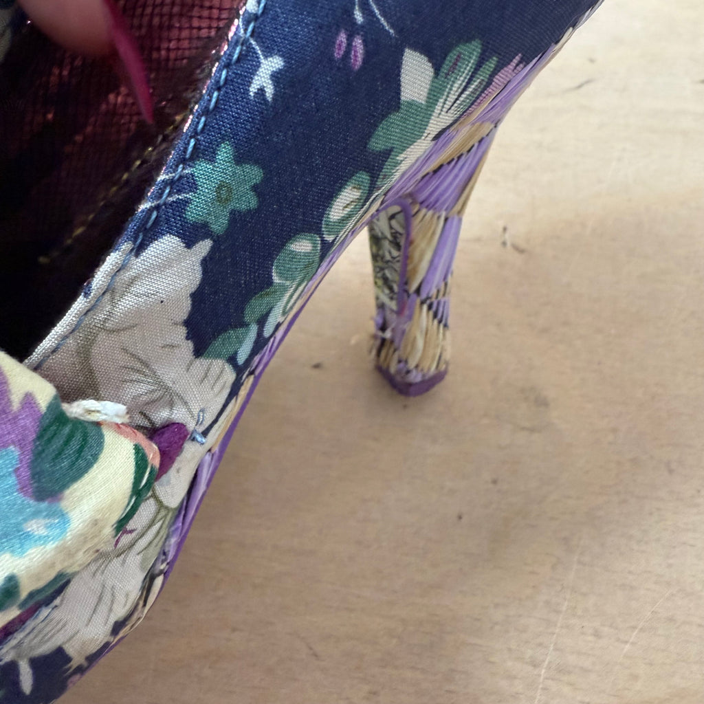 Irregular choice heels mutiny purple flick flack size 6